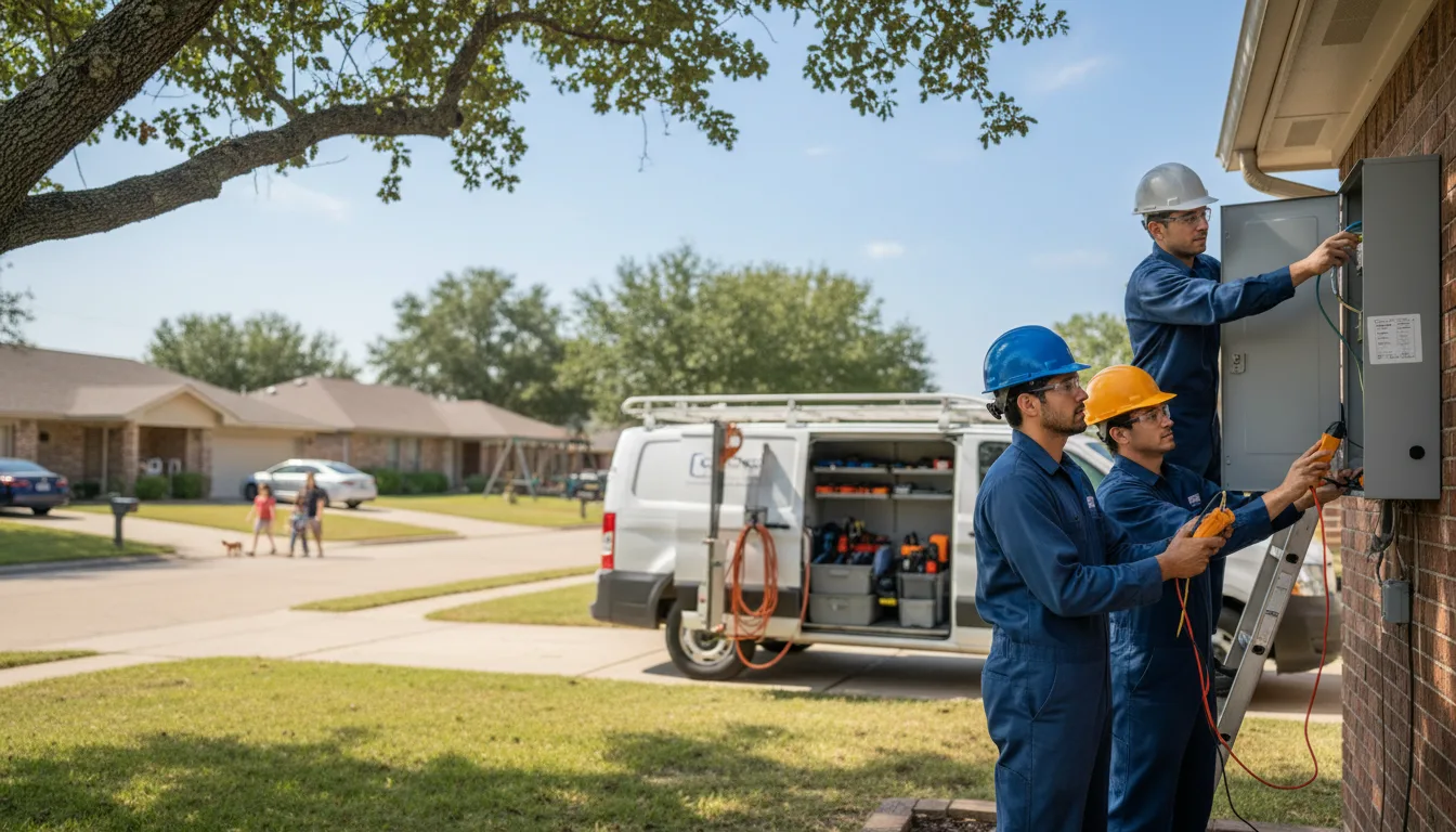 Certified electrician providing emergency electrical services in Jersey, AR